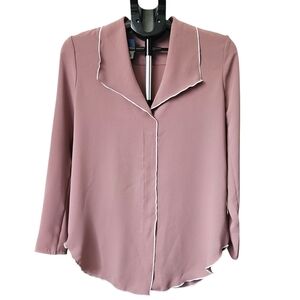 Aritzia Babaton Rena Cider Gold V-neck Blouse Size S